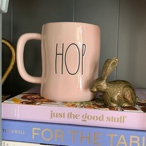 Rae Dunn 2 sided "Hip"/"Hop" pink mug.